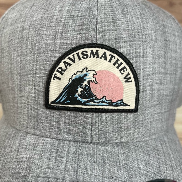 Travis‎ Mathew Golf Baseball Hat Snapback Flex Gray Patch NWOT River Cruise - Picture 3 of 5